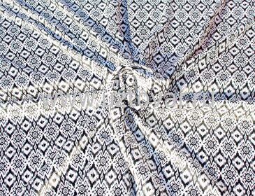 Ткань Хан-атлас "Черноглазая" с узорами Ikat, восточный стиль (рулон 35 м)